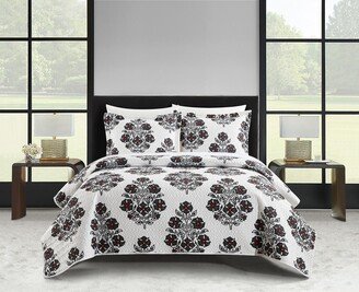 Morris Floral Medallion 5-Piece Quilted Comforter Set - Twin Size