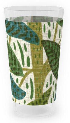 Outdoor Pint Glasses: Jungle Foliage - Green Outdoor Pint Glass, Green