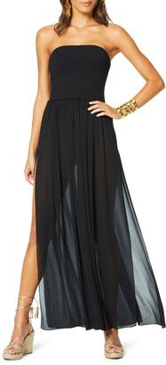 Calista Strapless Georgette Cover-Up Dress