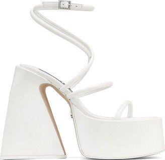 Naked Wolfe Angel White Leather Platform Sandals