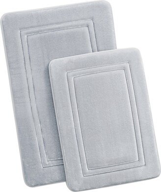 Truly Calm Antimicrobial Memory Foam Bath Rug, Set of 2