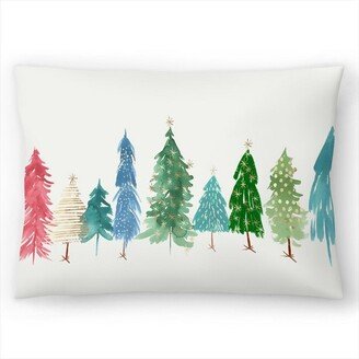 Christmas Trees by Pi Holiday Collection - 14 x 10 Throw Pillow