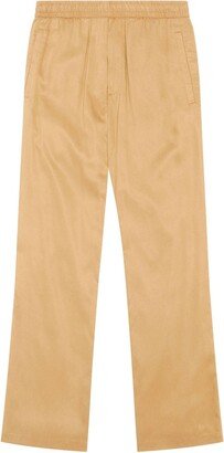 Straight-Leg Twill Trousers