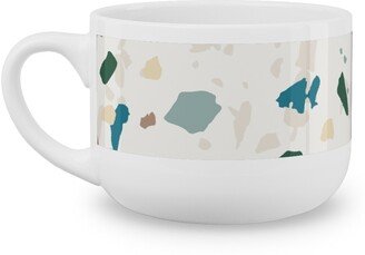 Mugs: Terrazzo - Green On Cream Latte Mug, White, 25Oz, Green