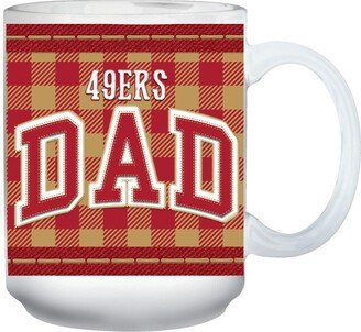 Memory Company San Francisco 49ers 15 Oz Buffalo Plaid Father's Day Mug