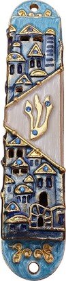 Mezuzah Case - Jerusalem Design Door Mezuza For 7 cm Scroll