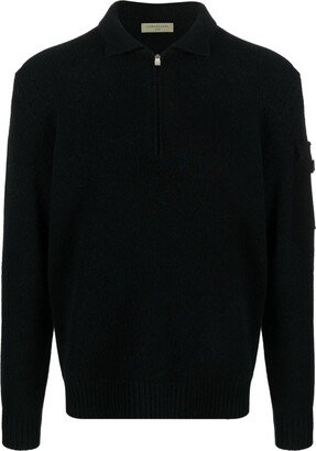 Half-Zip Knitted Polo Shirt