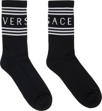 Black & White 90s Vintage Logo Socks