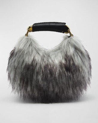 Bianca Mini Allover Faux Fur Hobo Bag
