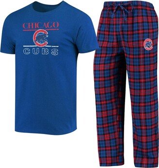 Men's Concepts Sport Royal, Red Chicago Cubs Lodge T-shirt and Pants Sleep Set - Royal, Red