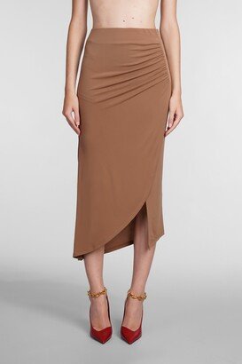 Skirt In Brown Polyester