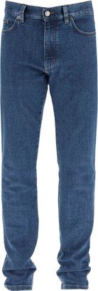 Logo Patch Straight Leg Jeans-BU