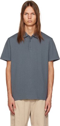 Blue Garment-Dyed Polo