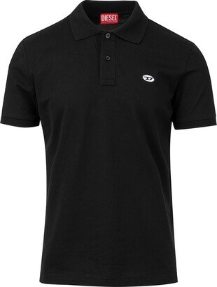 Logo Embroidered Short-Sleeved Polo Shirt-AM