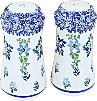 Blue Rose Pottery Blue Rose Polish Pottery Star Lily Salt & Pepper Shakers