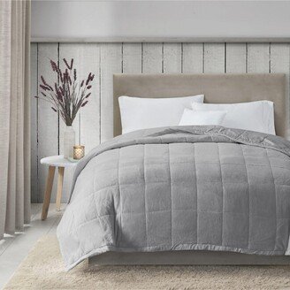 Gracie Mills Casual Reversible Down Alternative Blanket, Grey - King