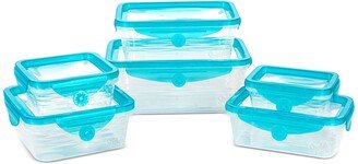 GraniteStone Stretch & Fresh 12-Pc. Food Storage Container Set with Silicone Lids