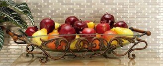 Studio 350 Iron/Glass 27-inch x 5-inch Serving Bowl - Small