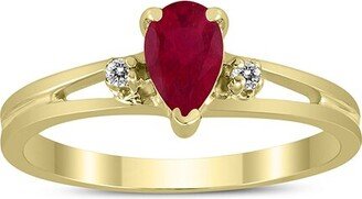 Gem Spark 14K 0.48 Ct. Tw. Diamond & Ruby Ring