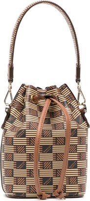 Monogram-Print Bucket Bag-AA