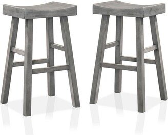 Set of 2 29 Lille Seat Saddle Counter Height Barstools - HOMES: Inside + Out