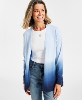 Style & Co Women's Dip-Dyed Open-Front Cardigan, Created for Macy's