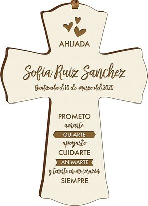 Spanish Baptism Gift | Recuerdos De Bautizo Personalizados Cross Favors Prometo Amarte