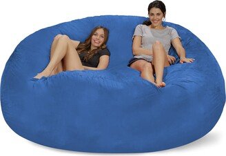 Chill Sack Bean Bag Chair: Giant 8' Memory Foam Furniture Bean Bag - Big Sofa with Soft Micro Fiber Cover - Royal Blue