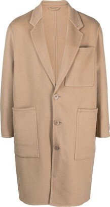 Archeology single-breasted wool coat-AA