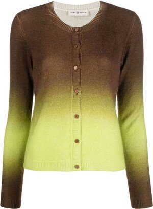 Gradient-Effect Cashmere Cardigan