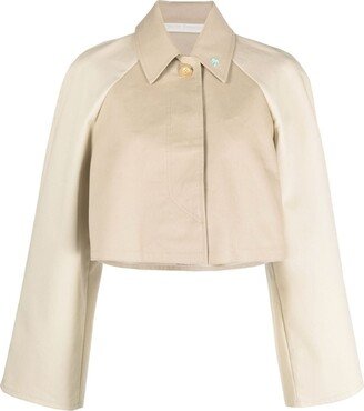 Cropped Trench Coat-AA