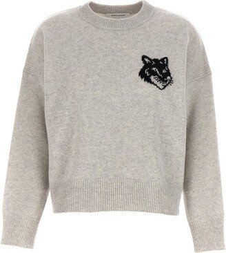 Fox Intarsia-Knit Crewneck Jumper