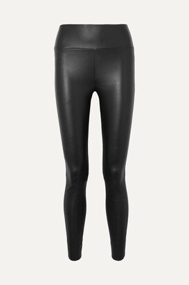 Leather Leggings - Black-AA