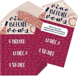 Big Dot Of Happiness Vino Before Vows - Party Game Pickle Cards - Truth, Dare, Share Pull Tabs 12 Ct