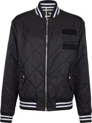 Quilted Bomber Jacket-AG