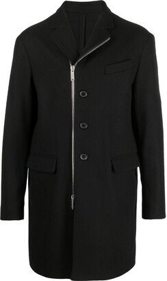 Single-Breasted Zipped Coat