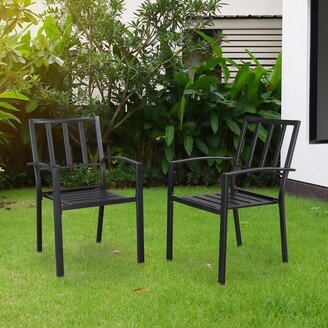 2Pcs Iron Dining Chair