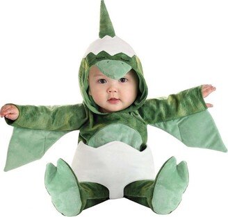 HalloweenCostumes.com 12-18 Months Hatching Pterodactyl Infant Costume., White/Green/Green