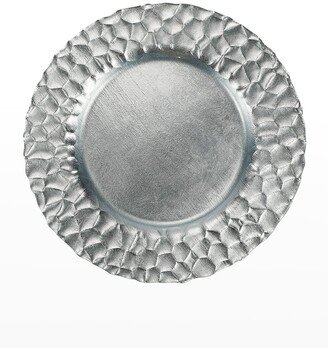 Rufolo Glass Platinum Honeycomb Service Plate