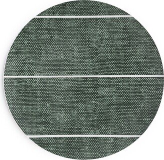 Salad Plates: Farmhouse Stripes - Restoration Green Salad Plate, Green