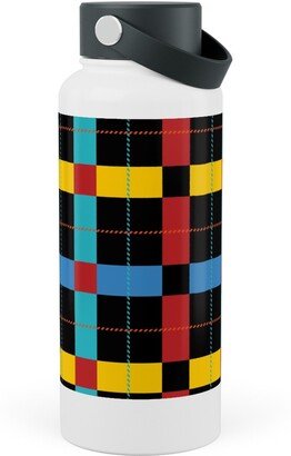 Photo Water Bottles: Pnw Pike Plaid - Multi Stainless Steel Wide Mouth Water Bottle, 30Oz, Wide Mouth, Multicolor