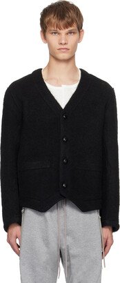 NVRFRGT Black Exposed Seams Cardigan