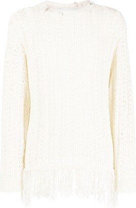 Fringed-Hem Jumper