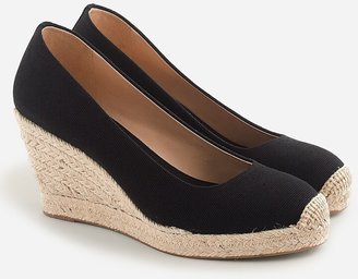 Seville espadrille wedges in canvas