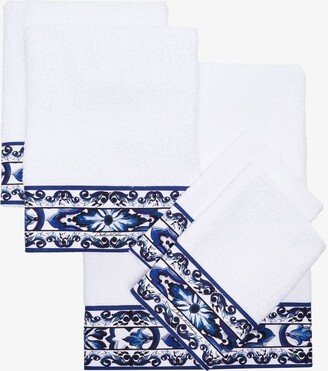 White Cotton Terry Towel Set