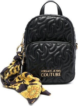 Quilted Faux-Leather Backpack-AA