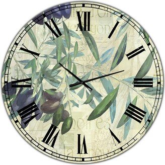 Designart Olives De Nyons Large Cottage Wall Clock - 36 x 36