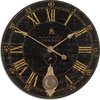 Bond Street 30-inch Black Wall Clock