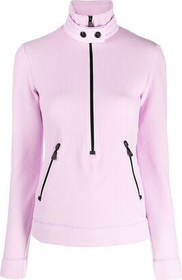 Panelled Half-Zip Top