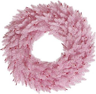 Unlit Pink Fir Artificial Christmas Wreath, Unlit